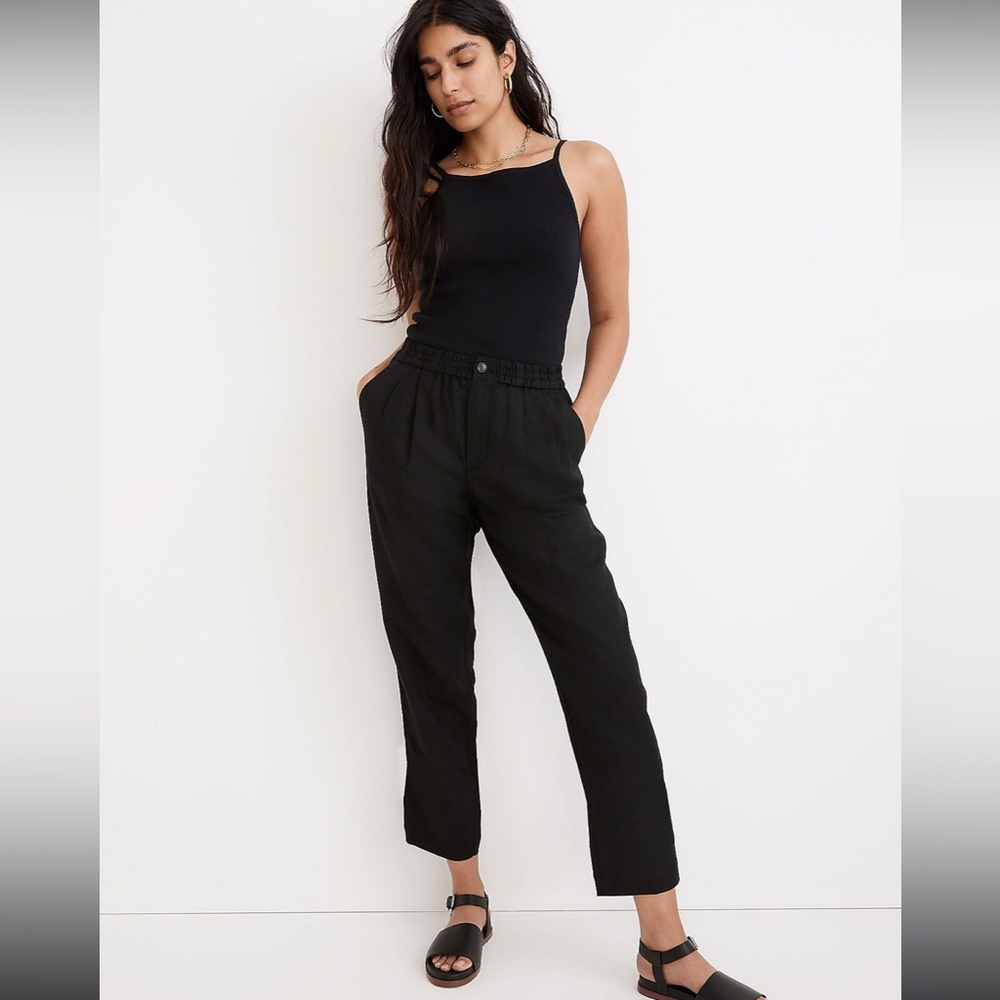 Madewell Linen-blend track trouser pants